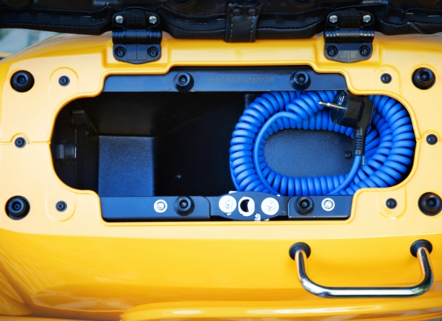 Akkufach einer refurbished Schwalbe