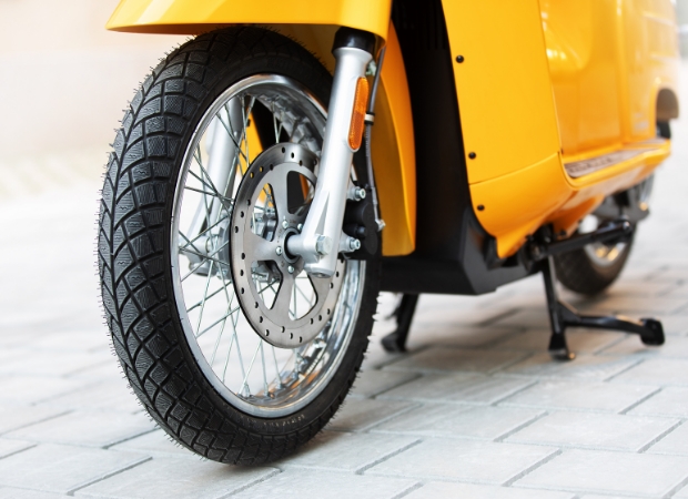 Vorderrad einer refurbished Schwalbe