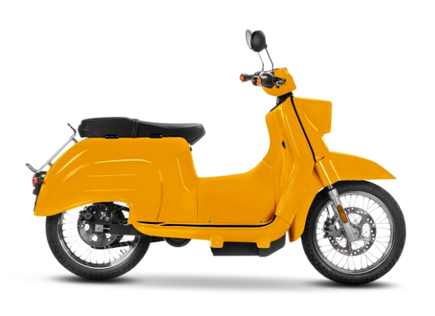 Mehrere Vorderräder einer refurbished Schwalbe